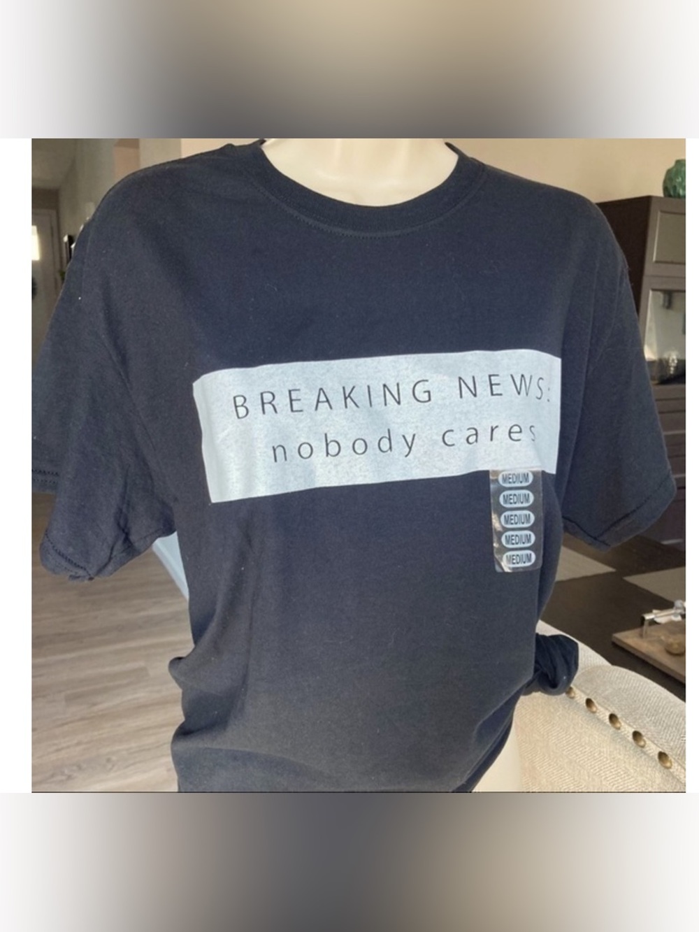 ✨NEW Nobody Cares Graphic Tee - Black